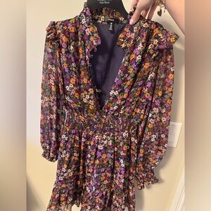 Aqua Floral Dress size Small